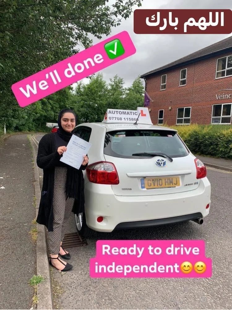 A learner passed their driving test with Ali Bayati